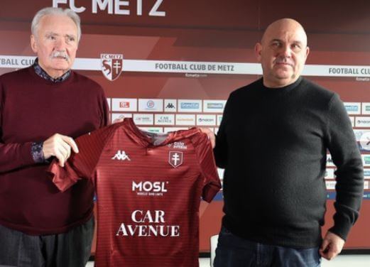 Frederic Antonetti with Metz president Bernard Serin.